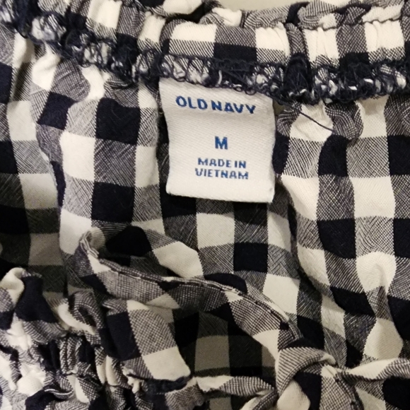Old Navy Ruffle Tie-Neck Gingham Blouse - Picture 3 of 3